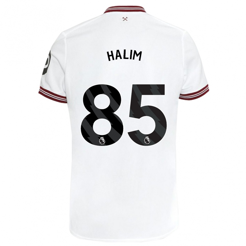 Niño Fútbol Camiseta Mehmet Halim #85 Blanco 2ª Equipación 2023/24