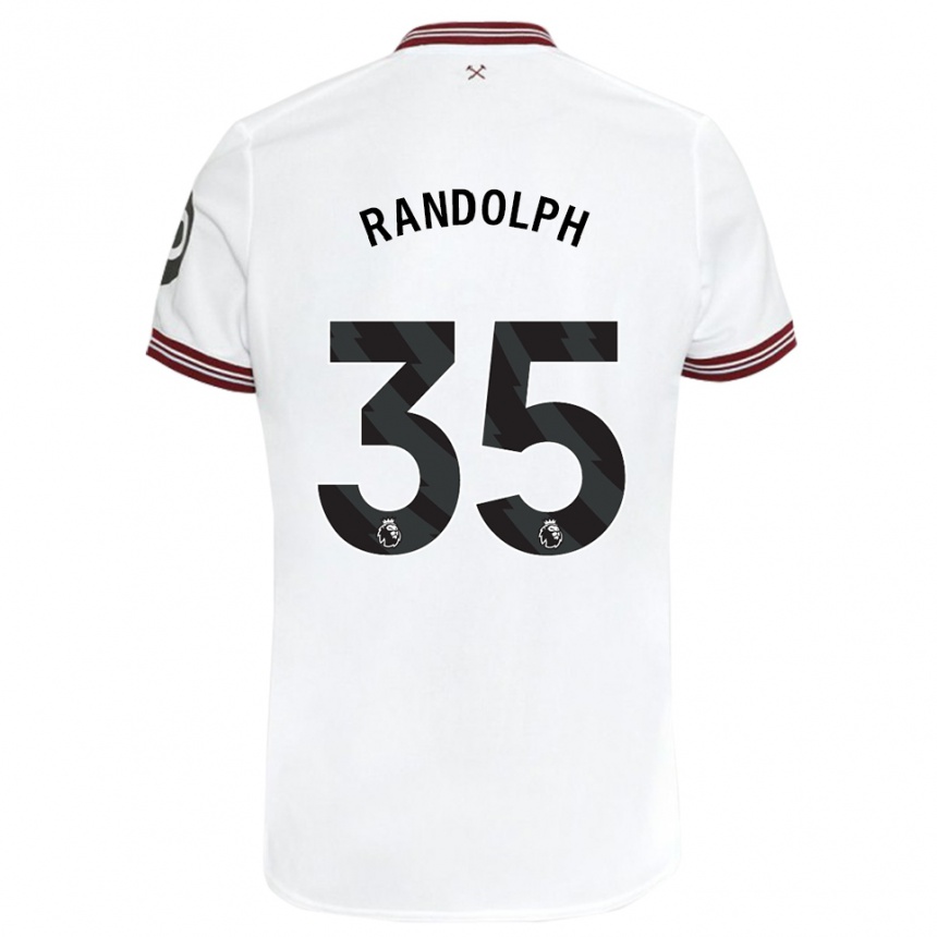 Niño Fútbol Camiseta Darren Randolph #35 Blanco 2ª Equipación 2023/24