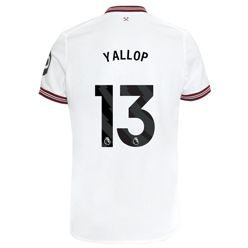 Niño Fútbol Camiseta Tameka Yallop #13 Blanco 2ª Equipación 2023/24