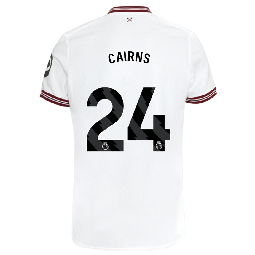 Niño Fútbol Camiseta Brooke Cairns #24 Blanco 2ª Equipación 2023/24