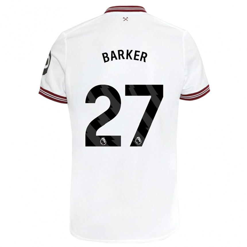 Niño Fútbol Camiseta Maisy Barker #27 Blanco 2ª Equipación 2023/24