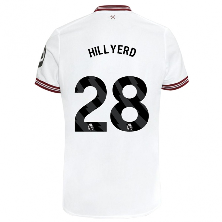 Niño Fútbol Camiseta Sophie Hillyerd #28 Blanco 2ª Equipación 2023/24