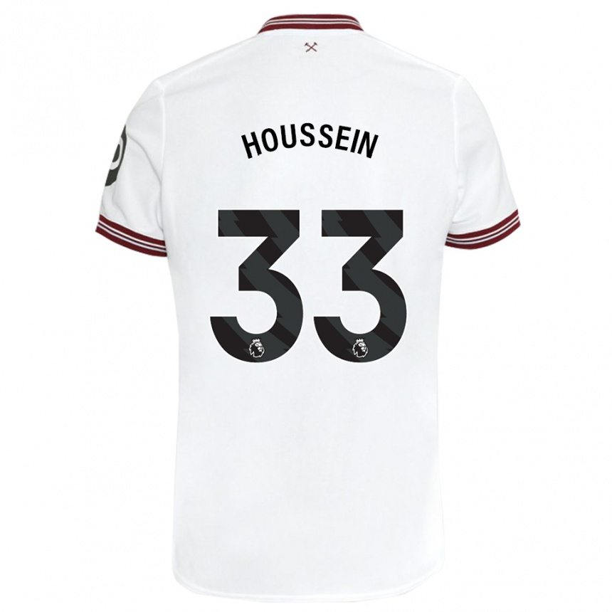 Niño Fútbol Camiseta Halle Houssein #33 Blanco 2ª Equipación 2023/24