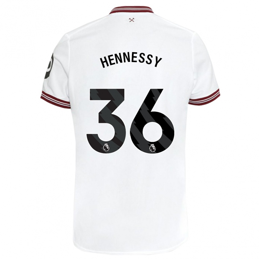 Niño Fútbol Camiseta Alexandra Hennessy #36 Blanco 2ª Equipación 2023/24