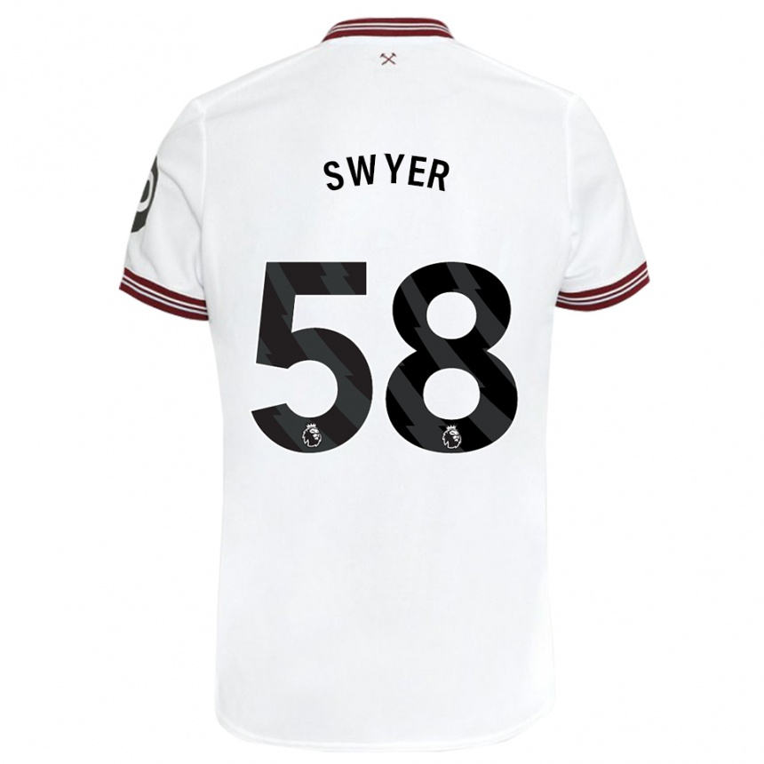 Niño Fútbol Camiseta Kamarai Swyer #58 Blanco 2ª Equipación 2023/24