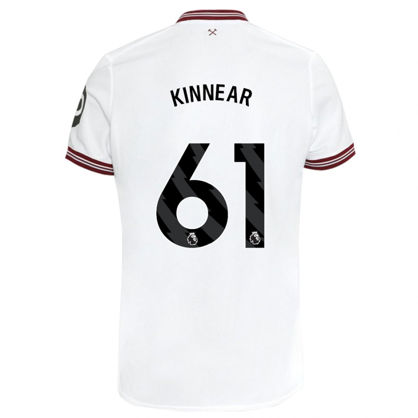 Niño Fútbol Camiseta Brian Kinnear #61 Blanco 2ª Equipación 2023/24