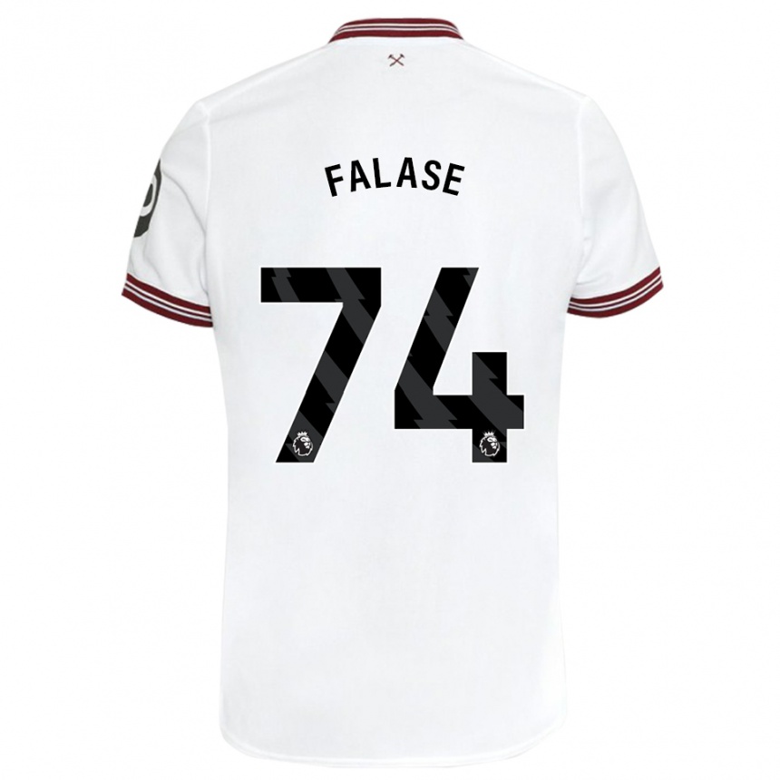 Niño Fútbol Camiseta Asher Falase #74 Blanco 2ª Equipación 2023/24