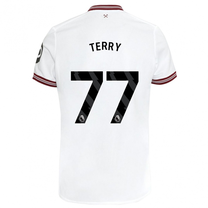 Niño Fútbol Camiseta Mason Terry #77 Blanco 2ª Equipación 2023/24