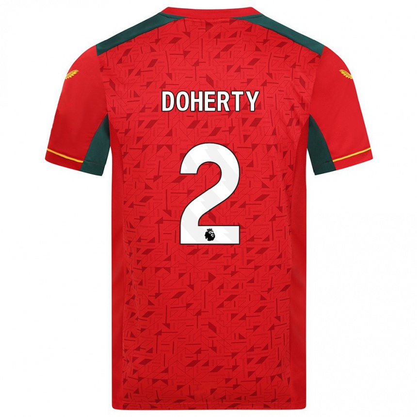 Niño Fútbol Camiseta Matt Doherty #2 Rojo 2ª Equipación 2023/24