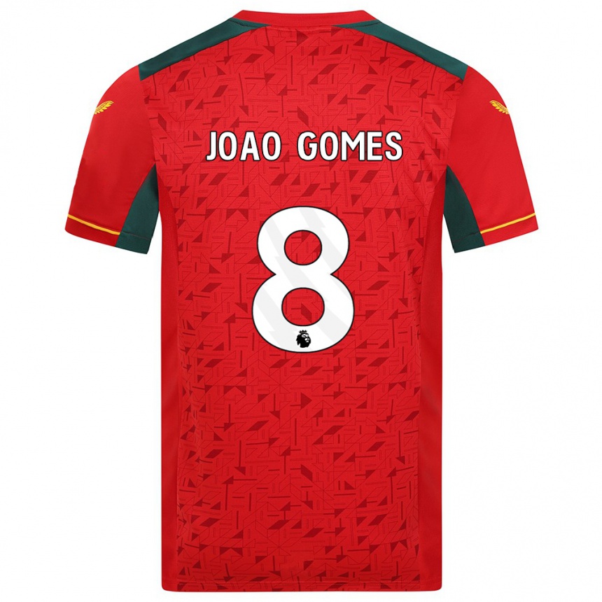 Niño Fútbol Camiseta João Gomes #8 Rojo 2ª Equipación 2023/24