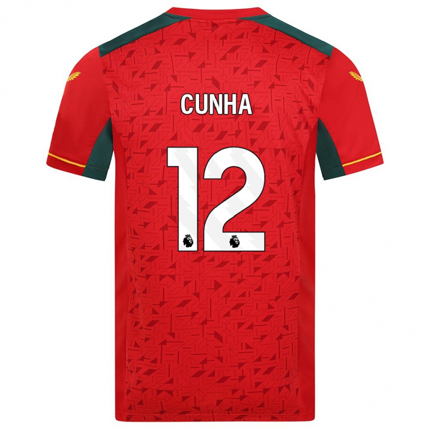 Niño Fútbol Camiseta Matheus Cunha #12 Rojo 2ª Equipación 2023/24