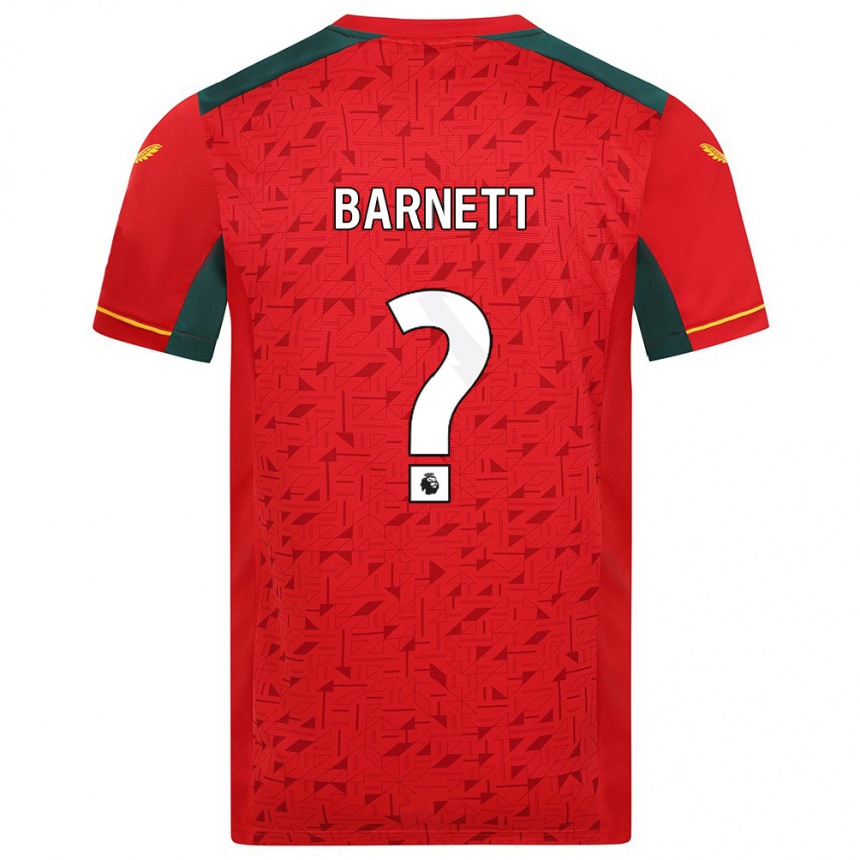 Niño Fútbol Camiseta Ty Barnett #0 Rojo 2ª Equipación 2023/24