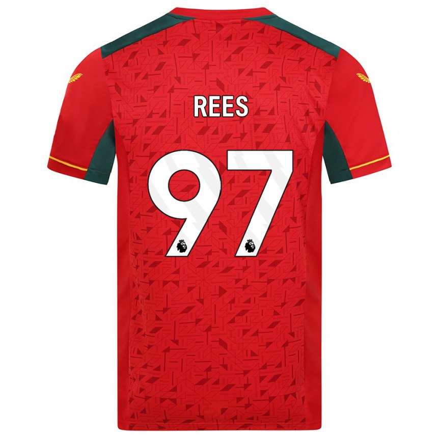 Niño Fútbol Camiseta Mason Rees #97 Rojo 2ª Equipación 2023/24