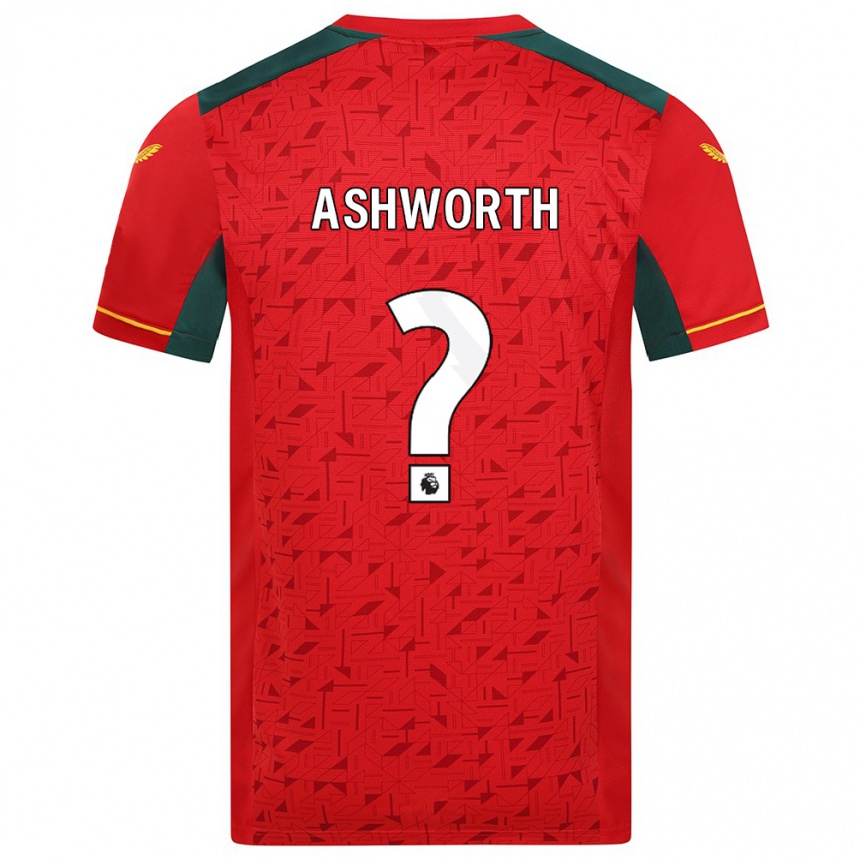 Niño Fútbol Camiseta Fin Ashworth #0 Rojo 2ª Equipación 2023/24