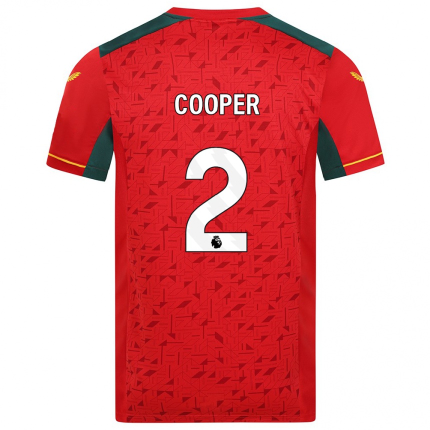 Niño Fútbol Camiseta Laura Cooper #2 Rojo 2ª Equipación 2023/24