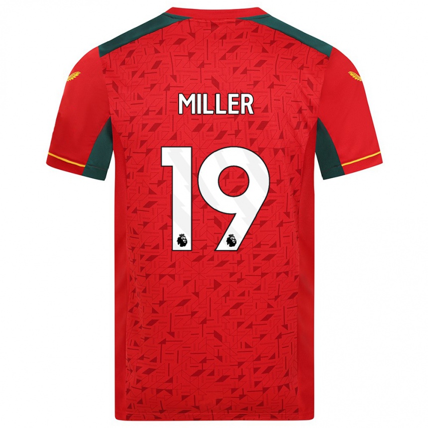 Niño Fútbol Camiseta Ali Miller #19 Rojo 2ª Equipación 2023/24