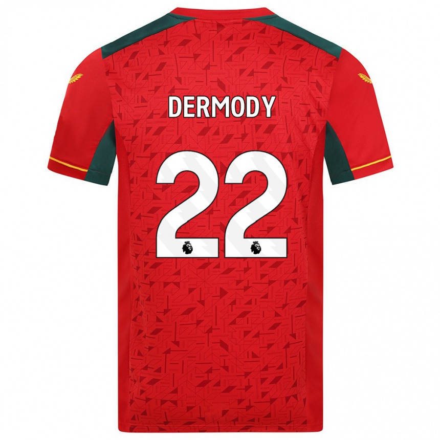 Niño Fútbol Camiseta Helen Dermody #22 Rojo 2ª Equipación 2023/24