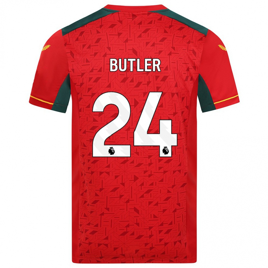 Niño Fútbol Camiseta Elli Butler #24 Rojo 2ª Equipación 2023/24