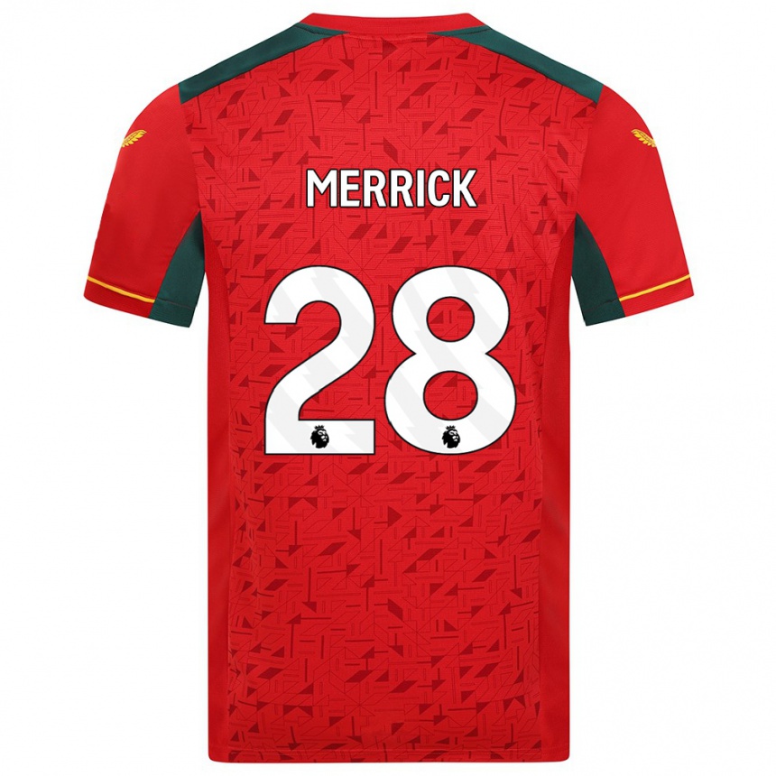 Niño Fútbol Camiseta Beth Merrick #28 Rojo 2ª Equipación 2023/24