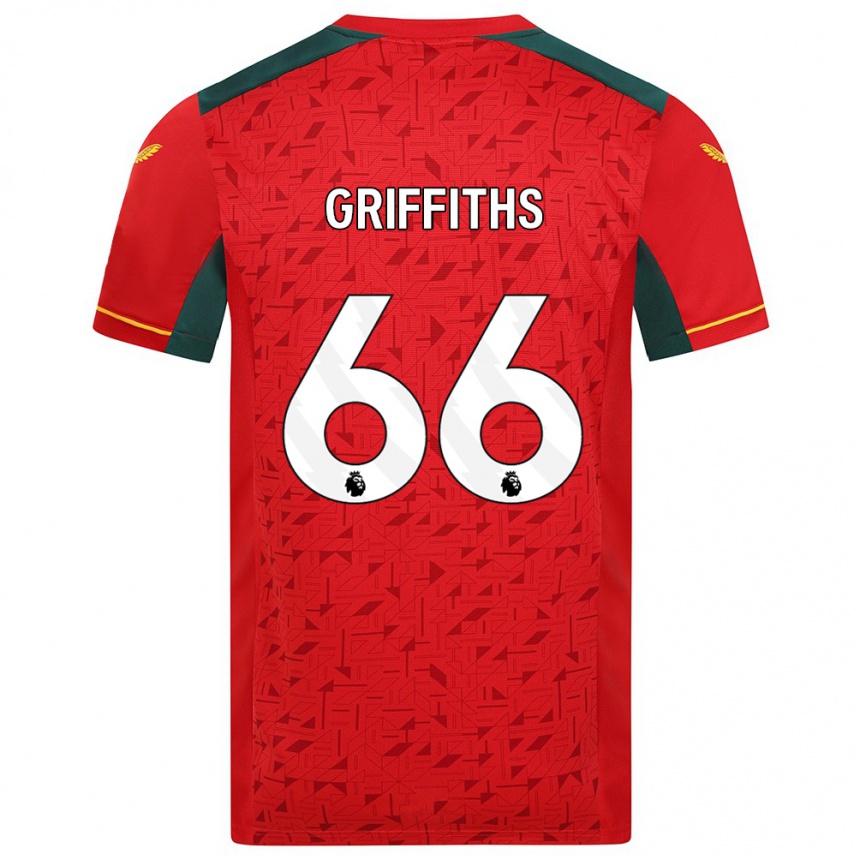 Niño Fútbol Camiseta Harvey Griffiths #66 Rojo 2ª Equipación 2023/24