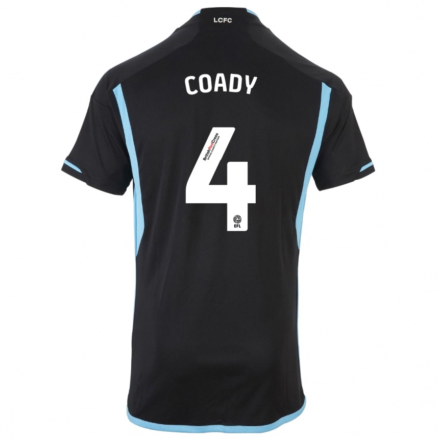 Niño Fútbol Camiseta Conor Coady #4 Negro 2ª Equipación 2023/24