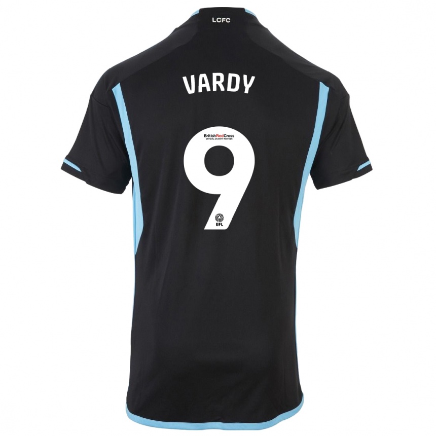 Niño Fútbol Camiseta Jamie Vardy #9 Negro 2ª Equipación 2023/24