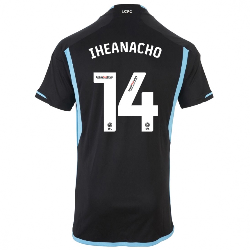 Niño Fútbol Camiseta Kelechi Iheanacho #14 Negro 2ª Equipación 2023/24