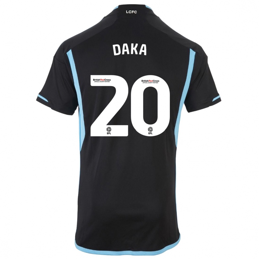 Niño Fútbol Camiseta Patson Daka #20 Negro 2ª Equipación 2023/24