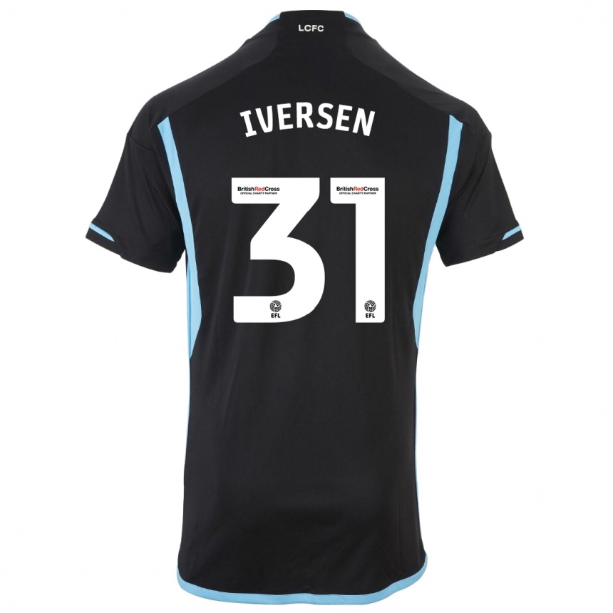 Niño Fútbol Camiseta Daniel Iversen #31 Negro 2ª Equipación 2023/24