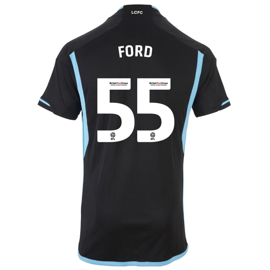 Niño Fútbol Camiseta Harvey Godsmark-Ford #55 Negro 2ª Equipación 2023/24