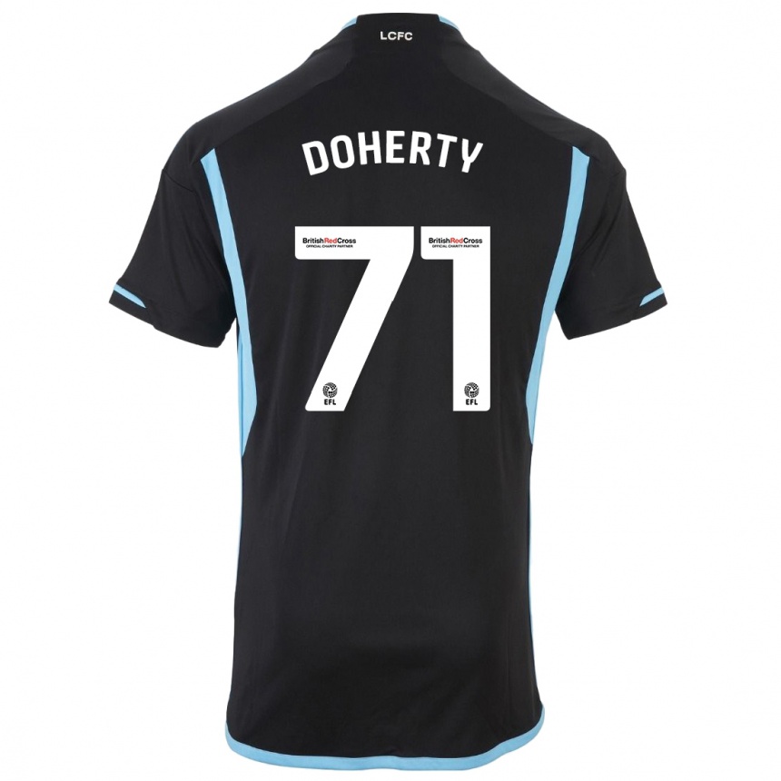 Niño Fútbol Camiseta Arlo Doherty #71 Negro 2ª Equipación 2023/24