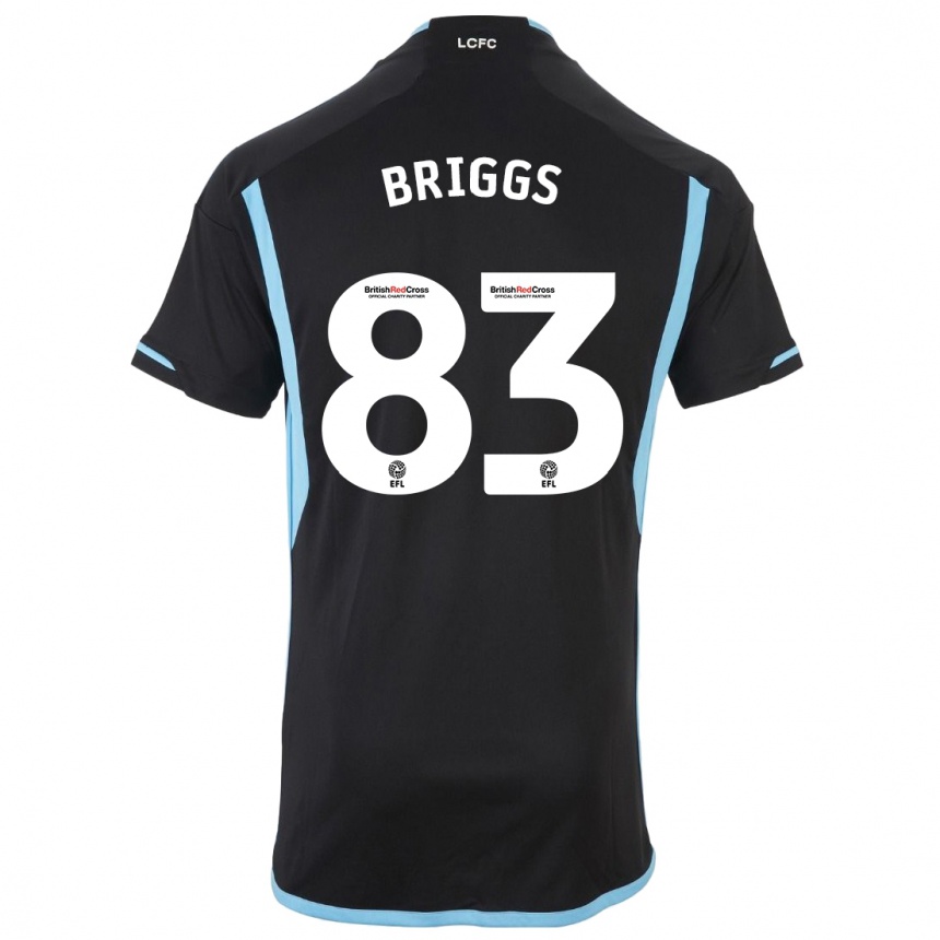 Niño Fútbol Camiseta Logan Briggs #83 Negro 2ª Equipación 2023/24