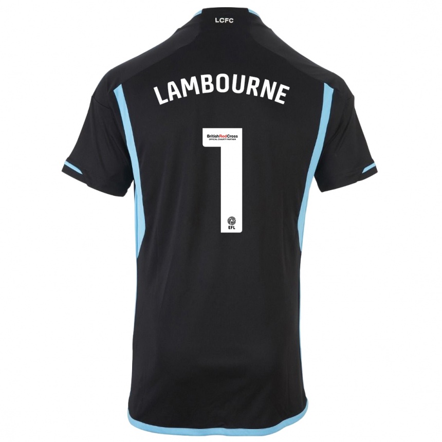 Niño Fútbol Camiseta Demi Lambourne #1 Negro 2ª Equipación 2023/24