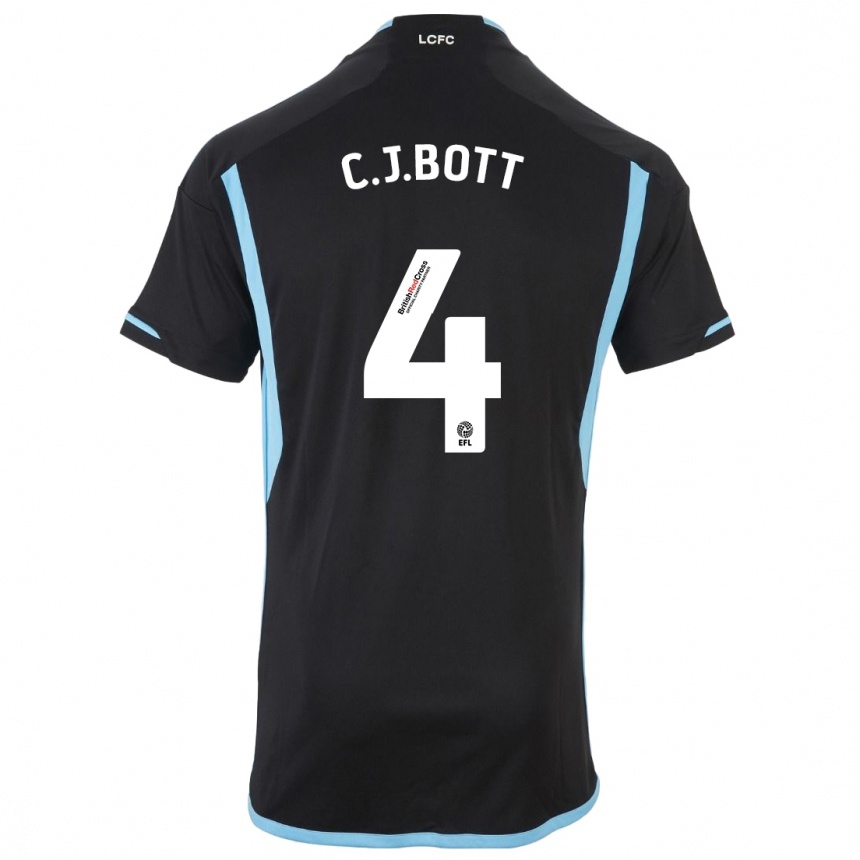 Niño Fútbol Camiseta C. J. Bott #4 Negro 2ª Equipación 2023/24