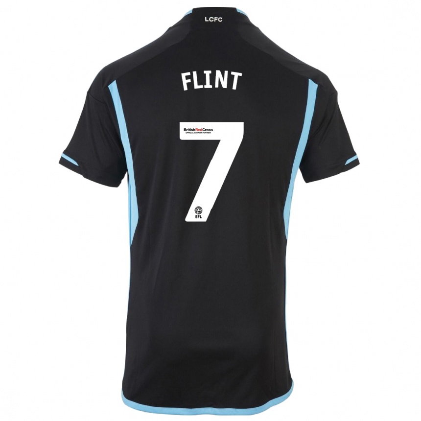 Niño Fútbol Camiseta Natasha Flint #7 Negro 2ª Equipación 2023/24