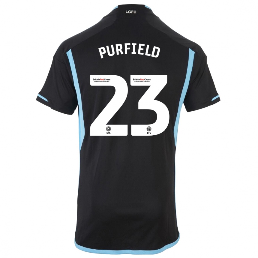 Niño Fútbol Camiseta Jemma Purfield #23 Negro 2ª Equipación 2023/24