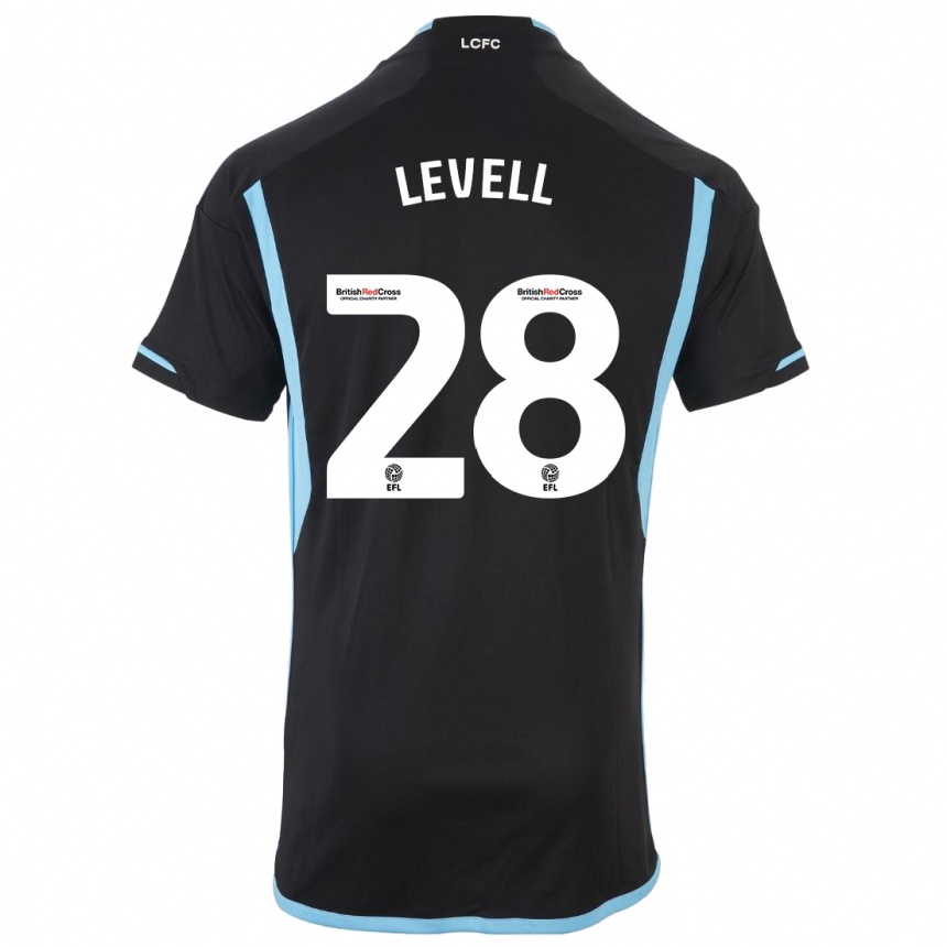 Niño Fútbol Camiseta Kirstie Levell #28 Negro 2ª Equipación 2023/24