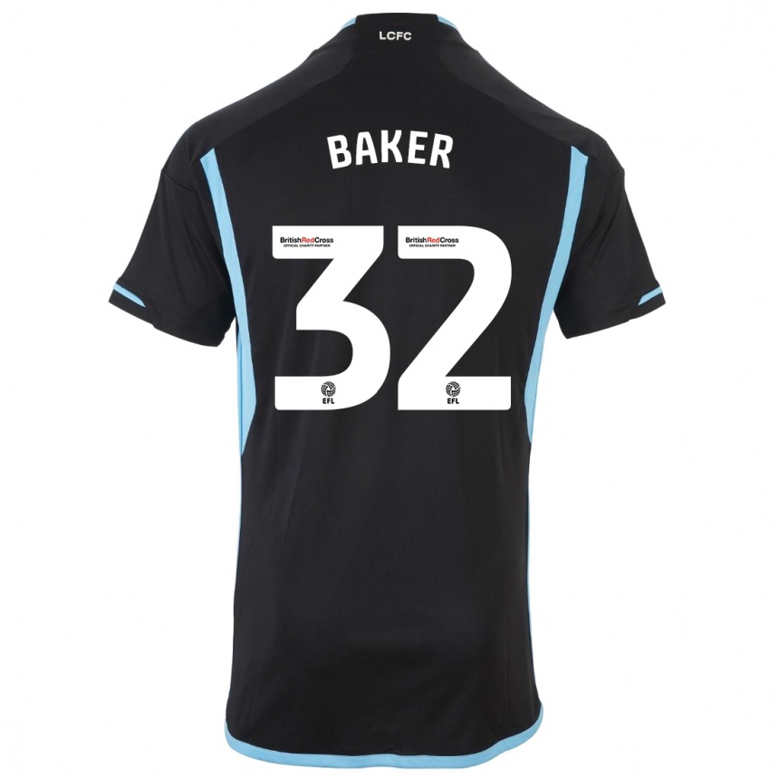 Niño Fútbol Camiseta Ava Baker #32 Negro 2ª Equipación 2023/24