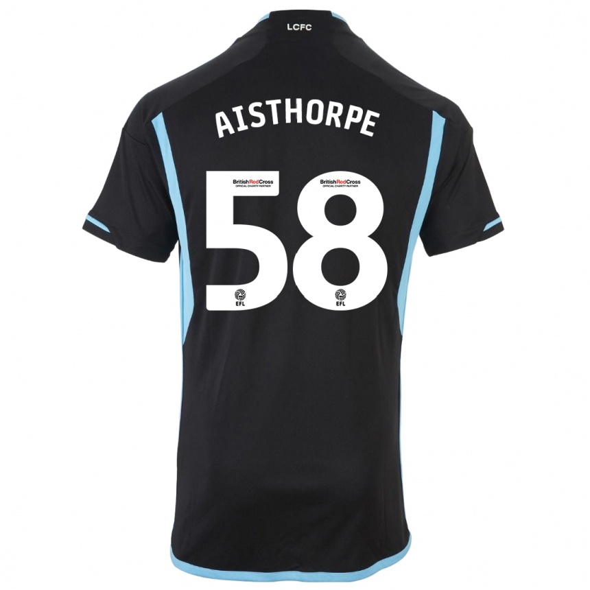 Niño Fútbol Camiseta Bailey Aisthorpe #58 Negro 2ª Equipación 2023/24