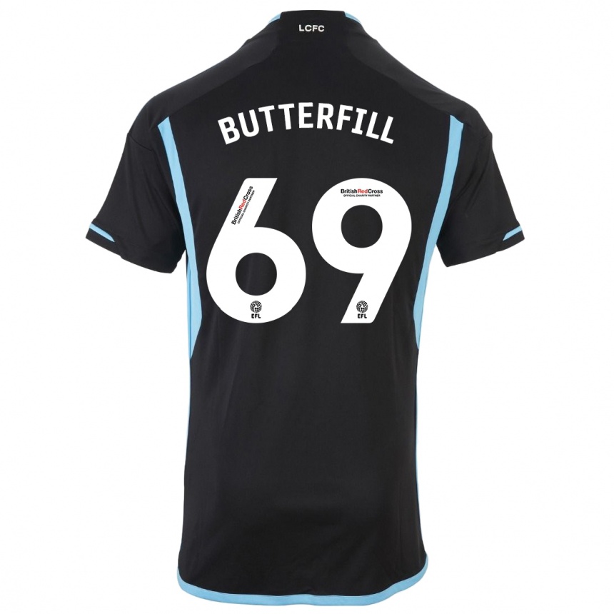 Niño Fútbol Camiseta Jack Butterfill #69 Negro 2ª Equipación 2023/24