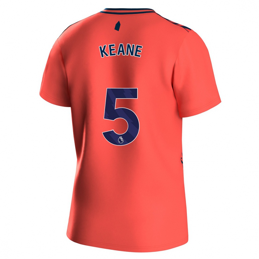 Niño Fútbol Camiseta Michael Keane #5 Coralino 2ª Equipación 2023/24