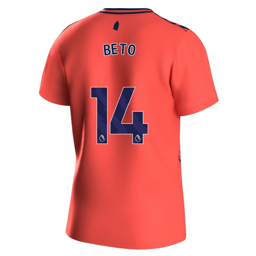 Niño Fútbol Camiseta Beto #14 Coralino 2ª Equipación 2023/24