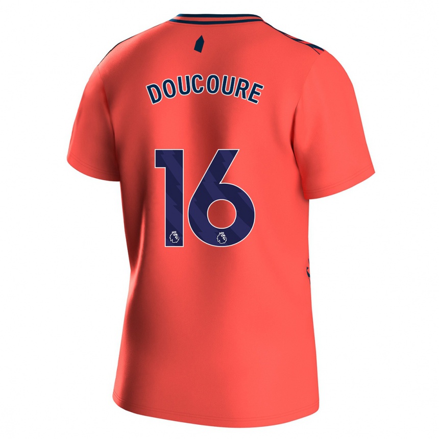 Niño Fútbol Camiseta Abdoulaye Doucouré #16 Coralino 2ª Equipación 2023/24