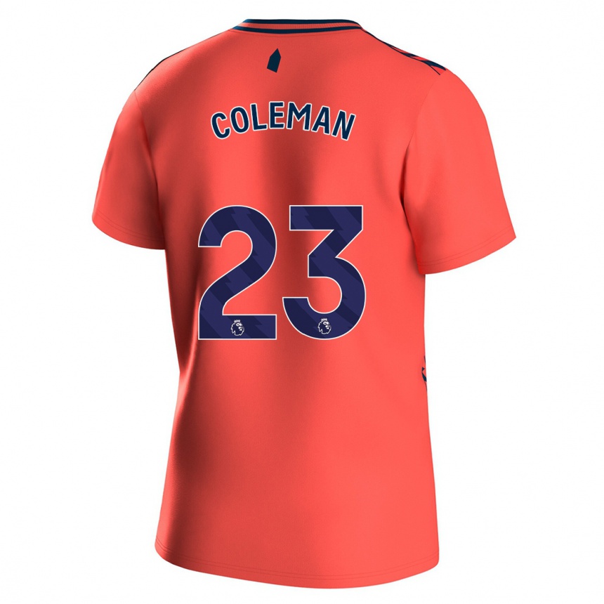 Niño Fútbol Camiseta Seamus Coleman #23 Coralino 2ª Equipación 2023/24