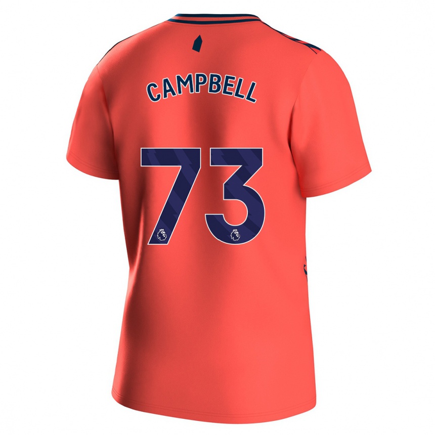 Niño Fútbol Camiseta Elijah Campbell #73 Coralino 2ª Equipación 2023/24