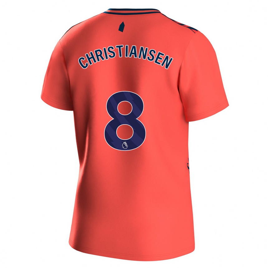 Niño Fútbol Camiseta Izzy Christiansen #8 Coralino 2ª Equipación 2023/24