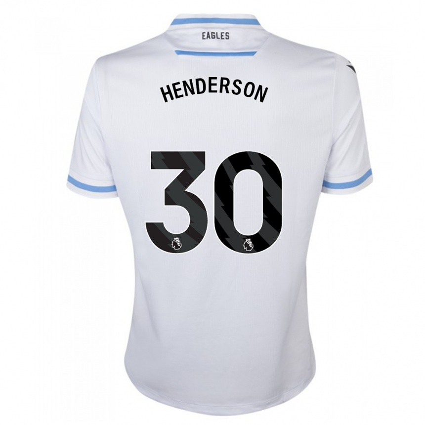 Niño Fútbol Camiseta Dean Henderson #30 Blanco 2ª Equipación 2023/24