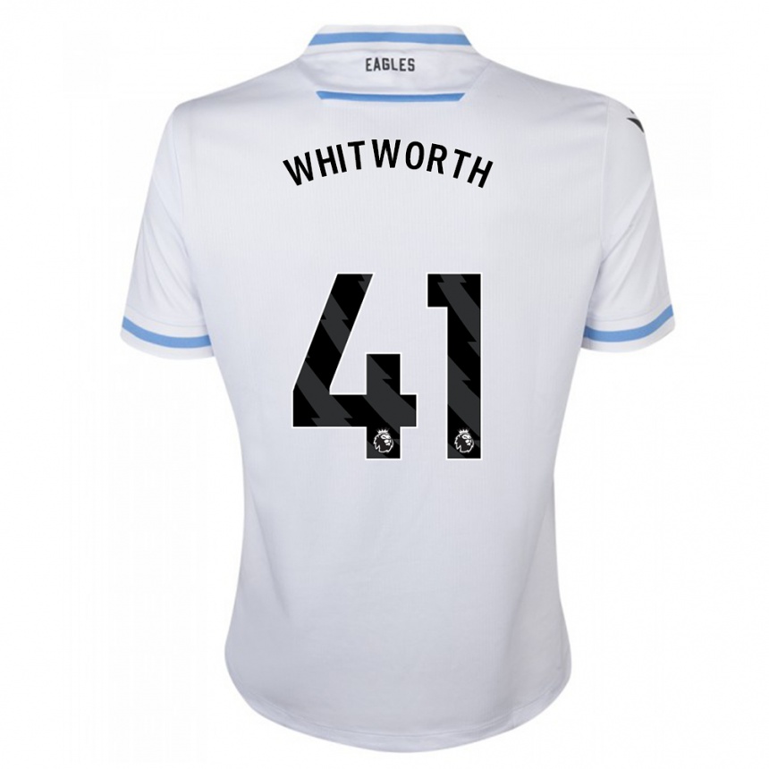 Niño Fútbol Camiseta Joe Whitworth #41 Blanco 2ª Equipación 2023/24