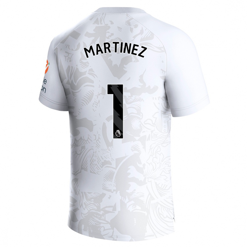 Niño Fútbol Camiseta Emiliano Martínez #1 Blanco 2ª Equipación 2023/24