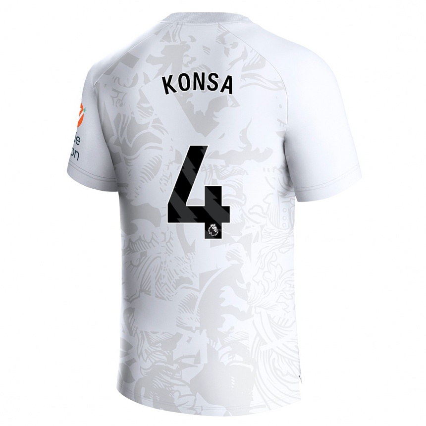 Niño Fútbol Camiseta Ezri Konsa #4 Blanco 2ª Equipación 2023/24